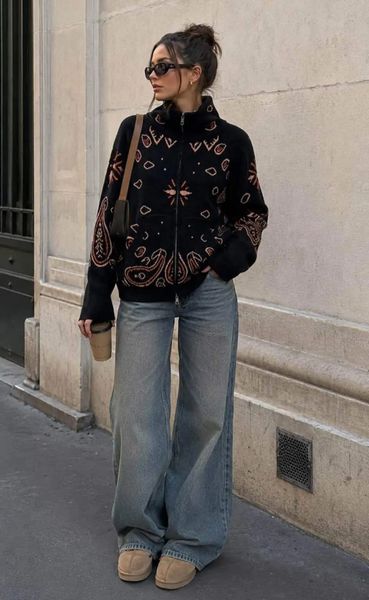 TINDRA CARDIGAN ( lu2530-2006 ) - black ( orange ) - levering ca. 16 okt