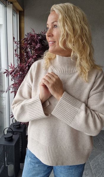 OUI - MINA JUMPER (89932) - Beige Melange-kun  46