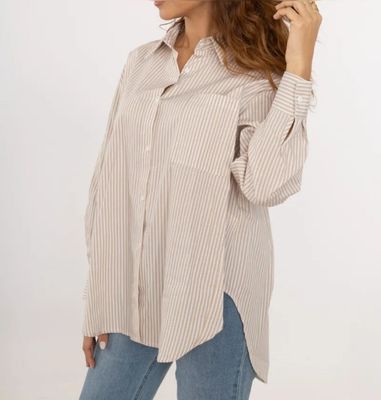 Hovedbilde LUZABELLE STRIPED SHIRT ( 8550 - khaki ) - beige ...
