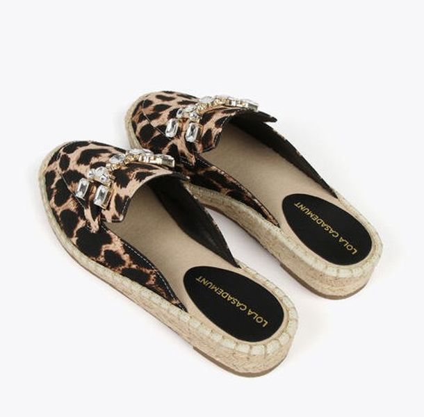 Flat animal print espadrilles with rhinestone detail ( LS2505033, strt. 37,38,39