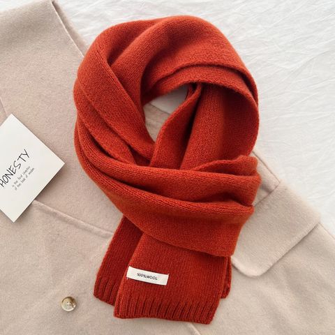 Hovedbilde NELIA WOOL SCARF – 100 % ull - dark ...