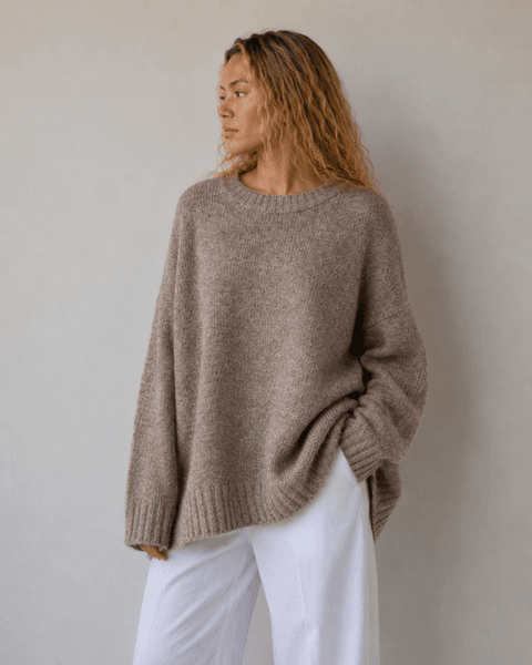 Mauve Knit (RM5027) ONE SIZE - Beige - ca 25. august levering