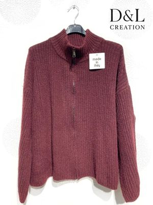 Hovedbilde EIRA ZIP KNIT CARDIGAN (ssh80055 ) - burgundy