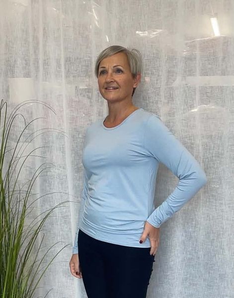 Secret Long Sleeve – Round Neck - light blue 