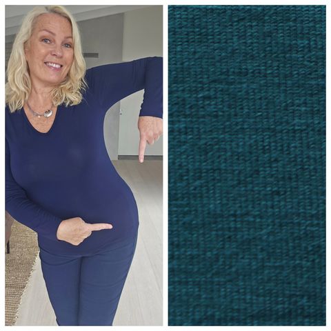 Hovedbilde Secret Long Sleeve – V-neck - green petrol ...