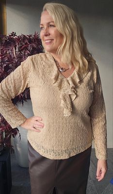 Hovedbilde ENYA LACE BLOUSE ( bsq6519 ) - beige