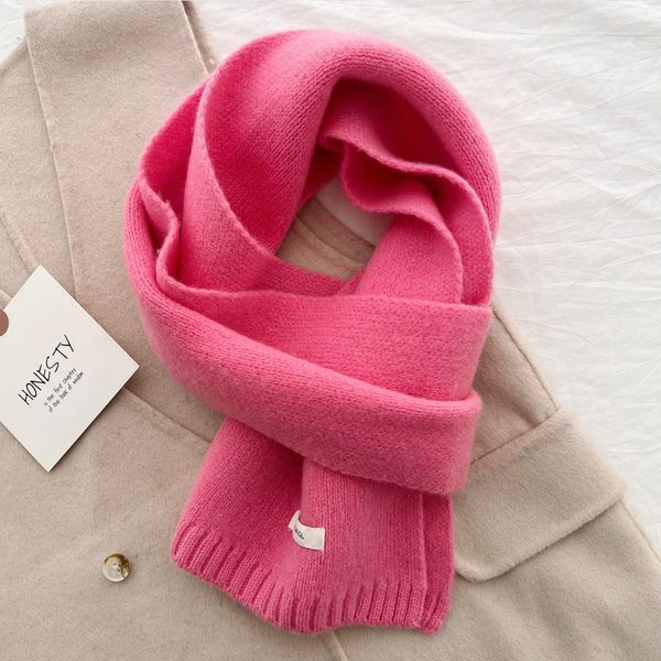 NELIA WOOL SCARF – 100 % ull - bright pink