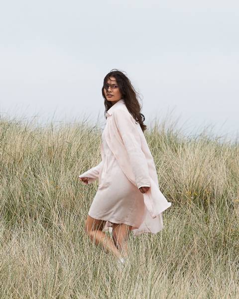 FALIANA OVERSIZE SHIRT - PEACH BLUSH