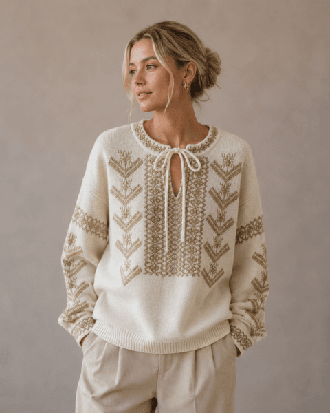 ELOWEN KNIT (RM6018) ONE SIZE - Light Beige  - ca 25. august levering