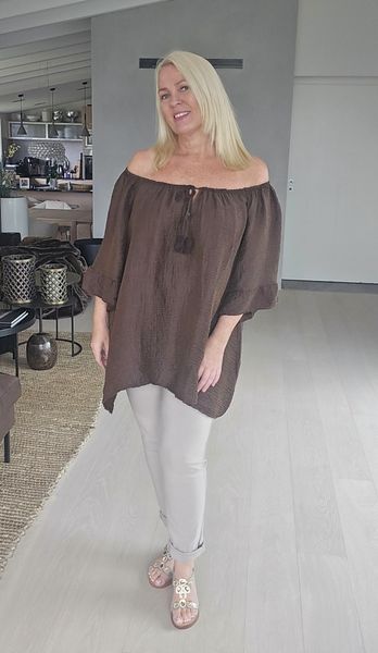 MATERA BLOUSE ( ezm25302 )  – CHOCOLAT