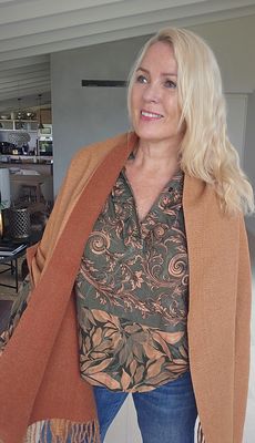 Hovedbilde Isolde Scarf - varme rustfarger