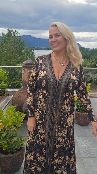 Lauren Long Dress - black/gold - ca.15 sept. levering