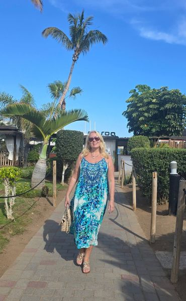 TAURO LONG DRESS – aqua - 