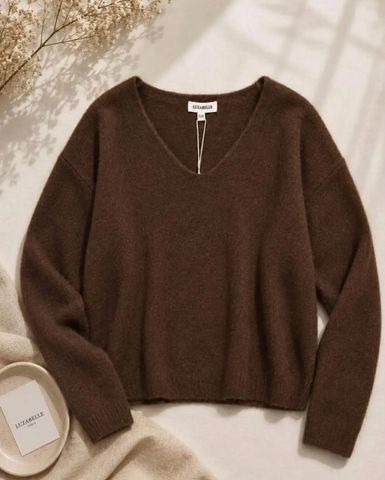 Hovedbilde ADELE V-NECK KNIT  (1198) - Brown - ca.20 august ...