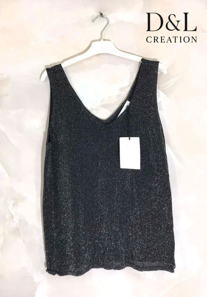 ALESSIA LUREX TOP ( dp13016 ) - black