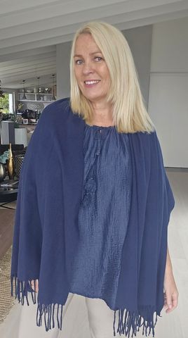 Hovedbilde SOFT DRAPE SCARF -  m&oslash;rk bl&aring;