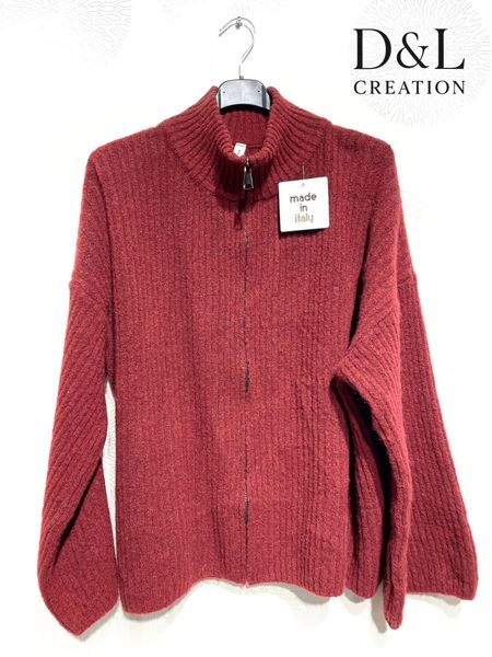 EIRA ZIP KNIT CARDIGAN (ssh80055 ) - red