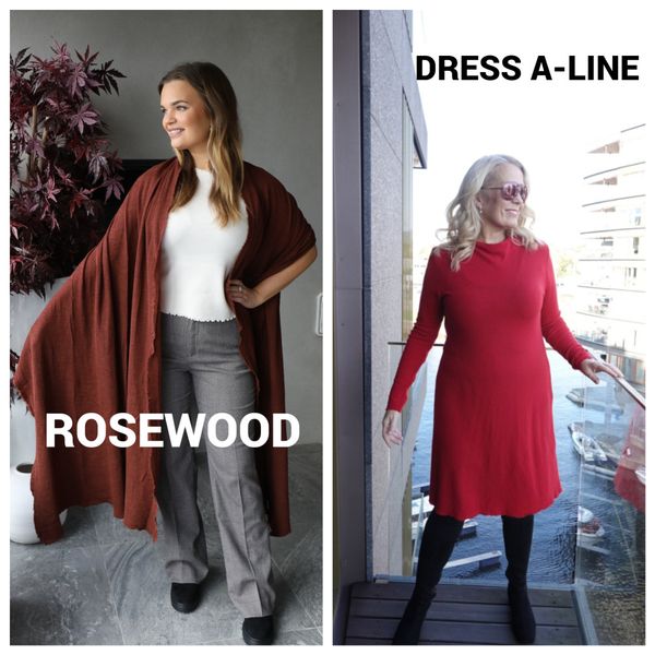 By Basics - DRESS A - LINE ( 7032 )  - rosewood