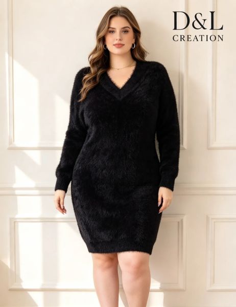 NORA SOFT KNIT DRESS ( dvc9013 ) - black