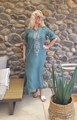 Hovedbilde PIENZA KAFTAN - green w /white
