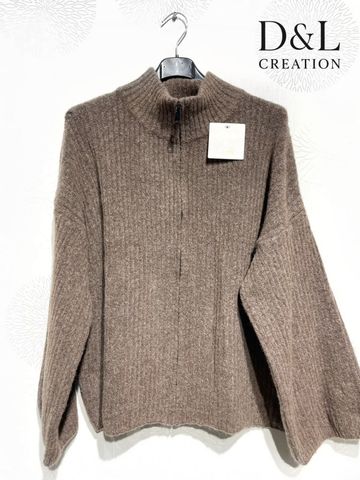 Hovedbilde EIRA ZIP KNIT CARDIGAN (ssh80055 )- taupe
