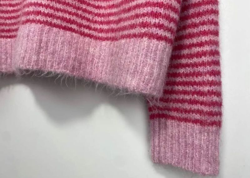 Elodie Striped Cardigan (1195-2099) - Pink - ca. 25 august levering