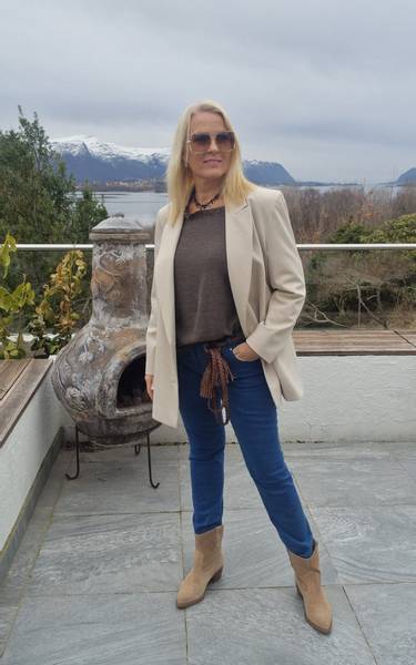 UNISA Gwen BS Barley cowboyboots - beige - kun 36, 38