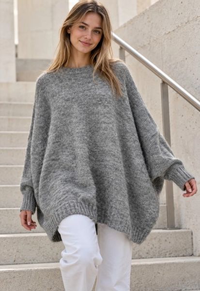 Mauve Knit (RM5027) ONE SIZE -  Light Grey