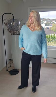 Hovedbilde TALIA V-NECK KNIT (NY9185) - Sky Blue