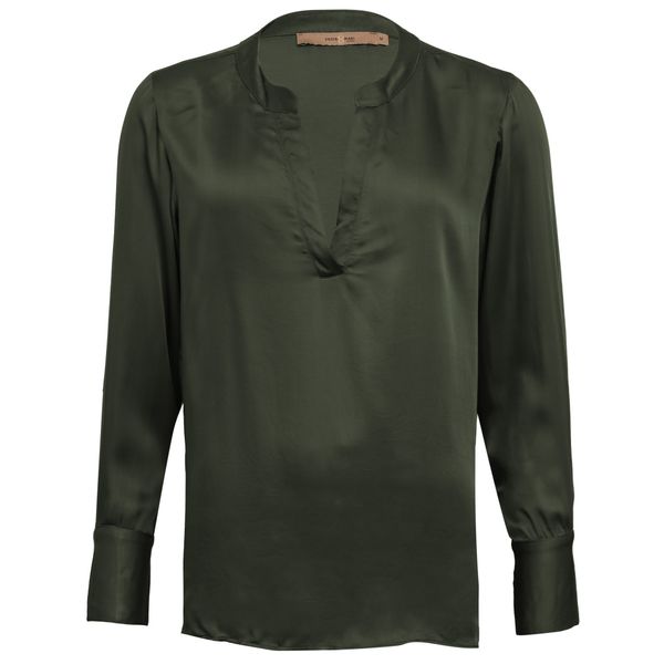 Mille L/S Blouse (cmb110 ) - army - kun s 
