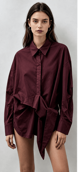 Velisse Shirt (6809) Bordeaux - ca 25. august levering