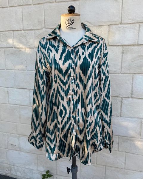 ZELIA BLOUSE (880-1) - Dark Green - ca 25. august levering