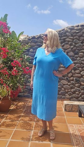 Hovedbilde Nelly V-Neck – Long (120 cm)&nbsp;- turquoise