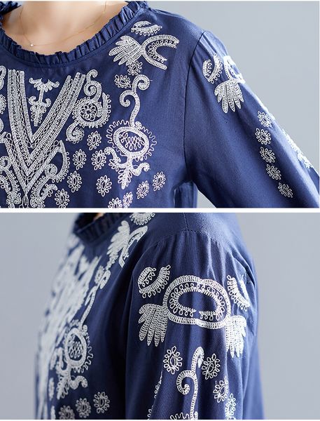 RAVELLO BLOUSE (br39) – NAVY