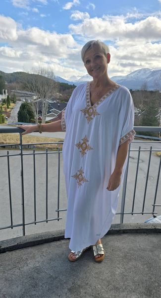 THALASSA KAFTAN – WHITE & GOLD 