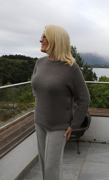 OUI - HEDDA JUMPER ( 89190 ) - smoky taupe