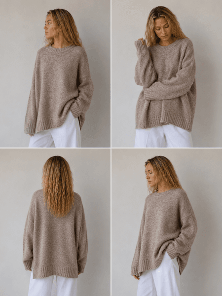 Mauve Knit (RM5027) ONE SIZE - Beige - ca 25. august levering