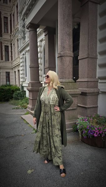 GABRIELLA DRESS –  dusty olive (116 )