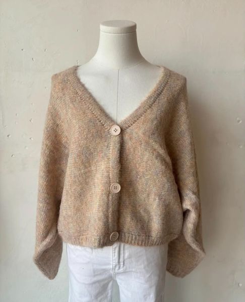 AMELIE CARDIGAN (RM5052) ONE SIZE - Beige - ca 25. august levering