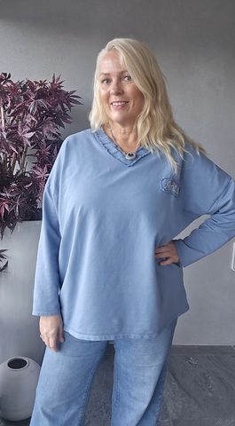 Hovedbilde AMORE LOUNGE TOP - jeansblue -