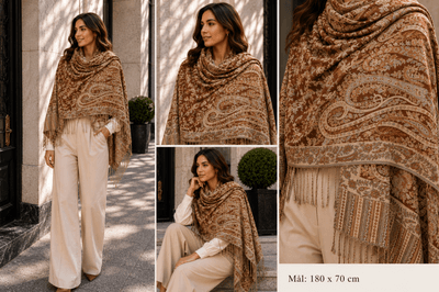 Hovedbilde Nayara Scarf (U01-E) - Terracotta & Gold