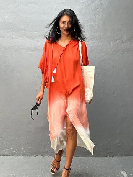 SALERNO KAFTAN – CORAL & SAND