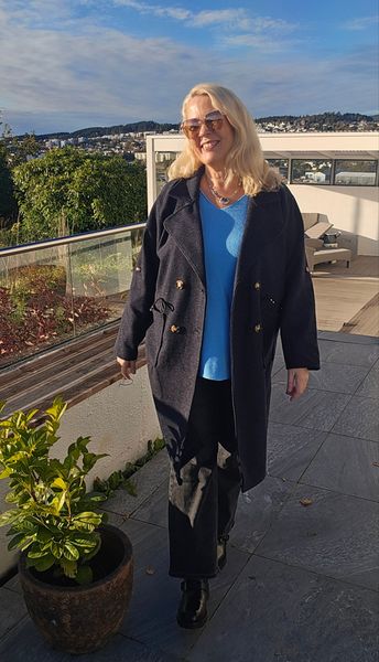 EMBLA COAT (NS9835 )  - navyblue