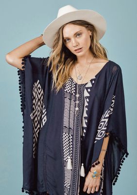 Hovedbilde Paros Short Kaftan - blue