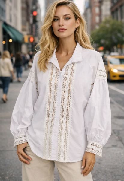 Magnolia Blouse (9610-3049) - White - ca.25 august levering