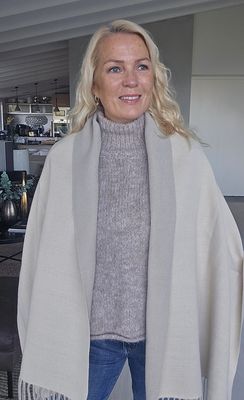 Hovedbilde Isolde Scarf - kald beige og lys farge