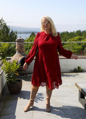 Hovedbilde Thalia Lace Dress short - Merlot - 1 ...