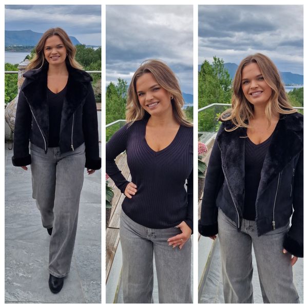 SHOP THE LOOK - Jeans + genser - Fuskepels jakke