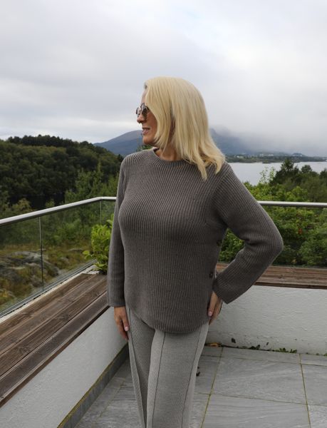 OUI - HEDDA JUMPER ( 89190 ) - smoky taupe