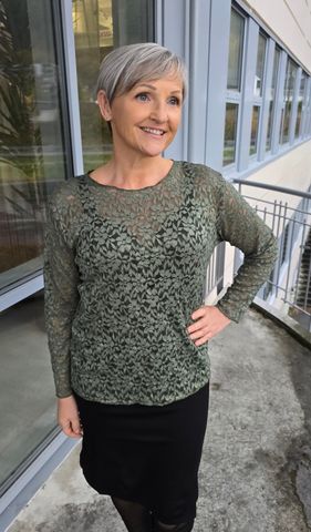 Hovedbilde YLVA LACE TOP ( dl007 ) - kaki green